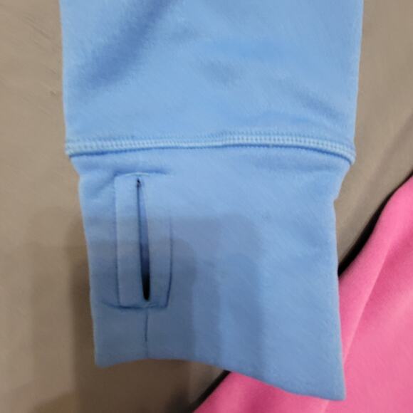 Nike Therma-Fit Colorblock Full Zip Hoodie Pink Blue Warm Fleece Active Small - Picture 10 of 12